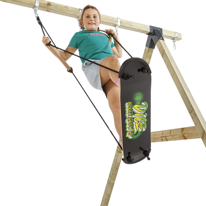 Skateboard Swing 81x20 cm (Black Rope)