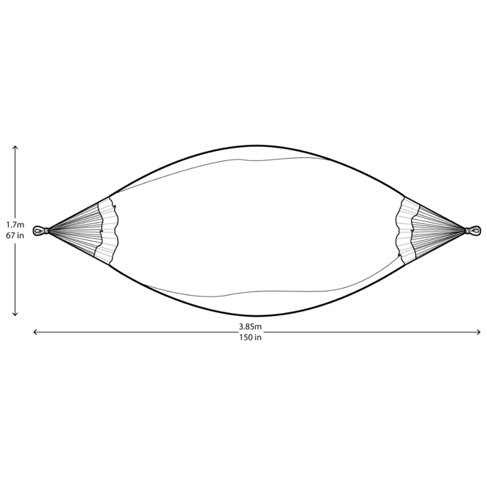 Double Hammock (Cotton) - Luxo with Fringes