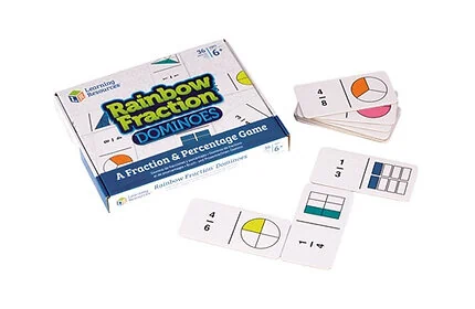 Fractions Game - Rainbow Fraction Dominoes