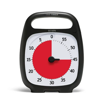 Time Timer PLUS 14x18 cm - Black, 1 Hour