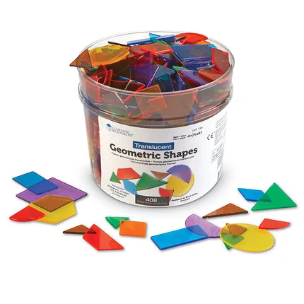 Translucent Geometric Shapes, 408 pcs