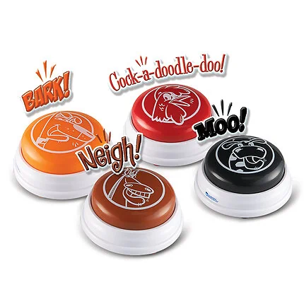 Answer Buzzers - Barnyard Animal Sounds, 4 pcs