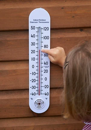 Indoor/Outdoor Wall Thermometer - H: 38 cm