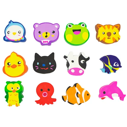 Erasers, 12 pcs