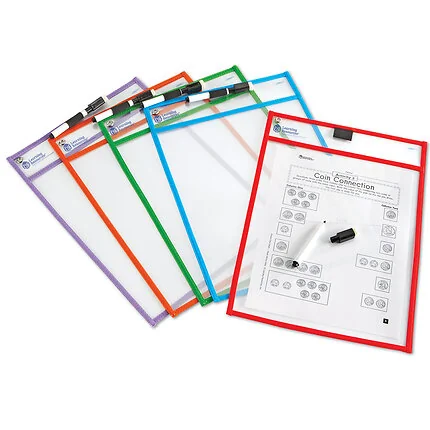 Write & Wipe Pockets, Set of 5