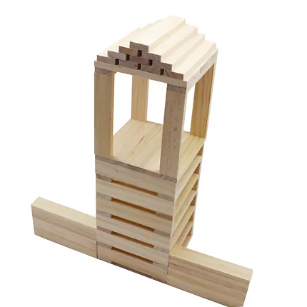 Wooden Building Blocks - Natural, 1,000 pcs
